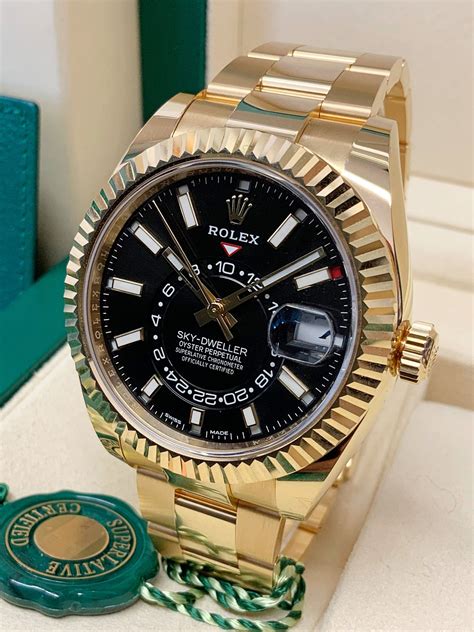 rolex sky dweller yellow gold replica|rolex sky dweller gold 2021.